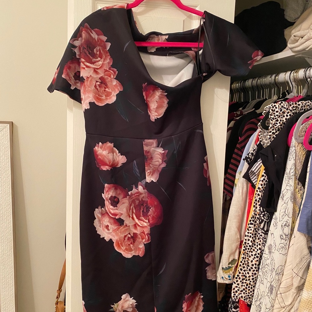 ASOS Floral Off the Shoulder Dress - Picture 3 of 4